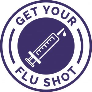 graphic that says "get your flu shot"